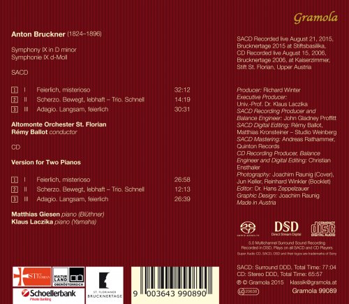 Altomonte Orchester St. Florian, Rémy Ballot - Bruckner: Symphony No. 9 in D Minor, WAB 109 (2016) [Hi-Res]