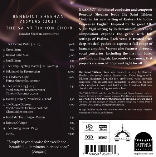 The Saint Tikhon Choir & Benedict Sheehan - Benedict Sheehan: Vespers (2021) [Hi-Res]