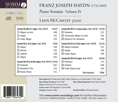 Leon McCawley - Haydn: Piano Sonatas, Vol. 4 (2021) [Hi-Res]