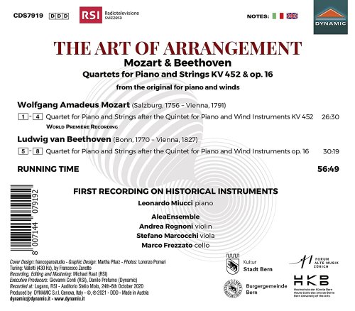 Leonardo Miucci & Alea Ensemble - The Art of Arrangement: Mozart & Beethoven Quartets for Piano & Strings (2021) [Hi-Res]