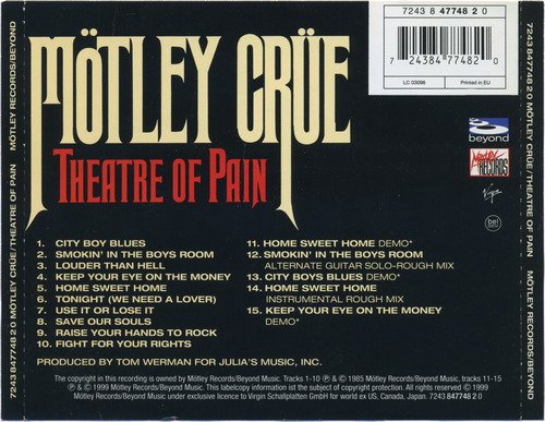 Motley Crue - Theatre Of Pain (1985 Reissue) (1999)