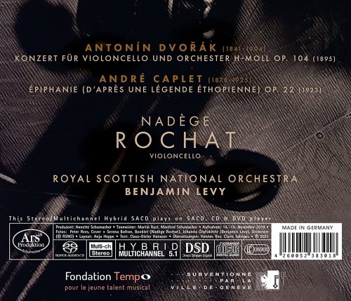 Nadège Rochat, Royal Scottish National Orchestra & Benjamin Levy - Dvořák & Caplet: Cello Concertos (2021) [Hi-Res]