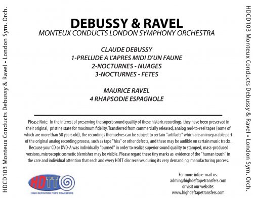 Pierre Monteux - Pierre Monteux conducts Debusy & Ravel (1962) [2015] Hi-Res