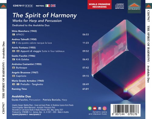 Avalokite Duo - The Spirit of Harmony: Works for Harp & Percussion (2021) [Hi-Res]