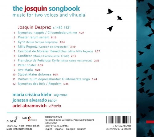 Maria Cristina Kiehr, Jonatan Alvarado, Ariel Abramovich - The Josquin Songbook (2021)