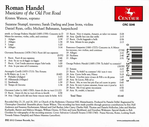 Kristen Watson, Musicians of the Old Post Road - Roman Handel: Cantatas and Instrumental Works by Handel (2012)