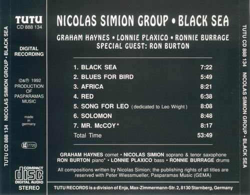 Nicolas Simion Group - Black Sea (1992)
