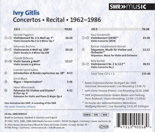 Ivry Gitlis - Original SWR Tapes Remastered: Ivry Gitlis (1962-1986) (2016)