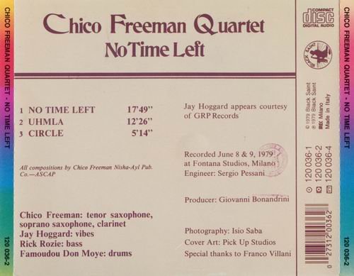 Chico Freeman Quartet - No Time Left (1979) CD Rip