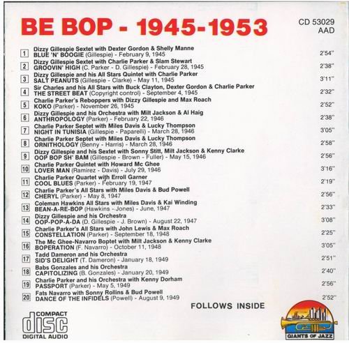 Various - Bebop 1945-1953 (1988)