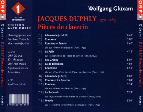 Wolfgang Glüxam - Duphly: Pièces de clavecin (2000)