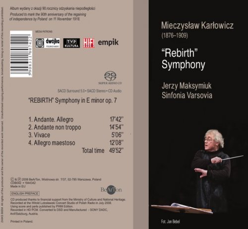 Orchestra Sinfonia Varsovia, Jerzy Maksymiuk - Mieczysław Karłowicz: The Pearls of Polish Music - Rebirth Symphony (2008) [Hi-Res]