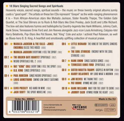 Hank Williams, Johnny Cash, Mahalia, Paul Robeson, Louis Armstrong, Jim Reeves, Pat Boone - Milestones of Gospel Legends, Vol. 1-10 (2014)
