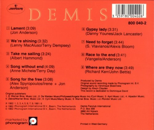 Demis Roussos - Demis (1982) CD-Rip