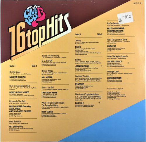 VA - 16 Top Hits Aus Den Hitparaden März/April '86 (1984) LP