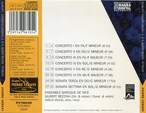 Ensemble Baroque de Nice - Scarlatti: Concerti grossi, Sonatas with Flute (1996) CD-Rip