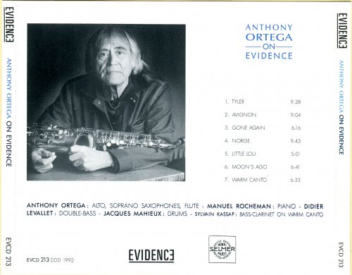 Anthony Ortega ‎– On Evidence (1992)