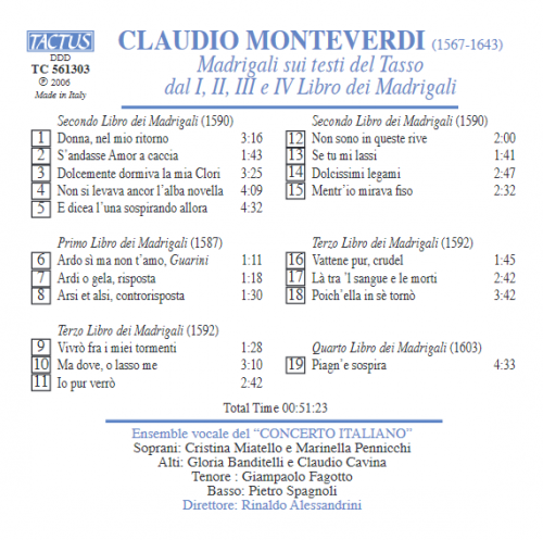 Concerto Italiano, Rinaldo Alessandrini - Monteverdi: Madrigali sui testi del Tasso (2006) CD-Rip