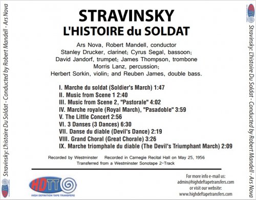 Robert Mandell & Ars Nova - Stravinsky: L'Histoire du Soldat (1956) [2020] DSD64