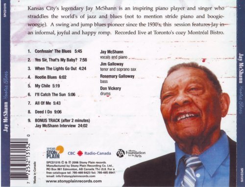 Jay McShann - Hootie Blues (2006) (CA, SPCD 1315) [CD-Rip]