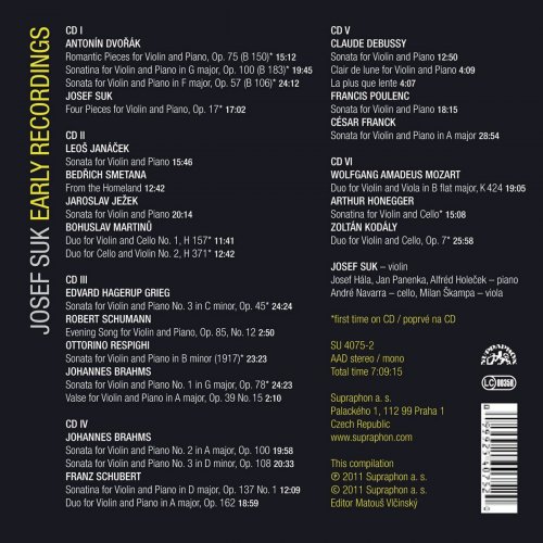 Josef Suk - Early Recordings (2011) [6CD Box Set]