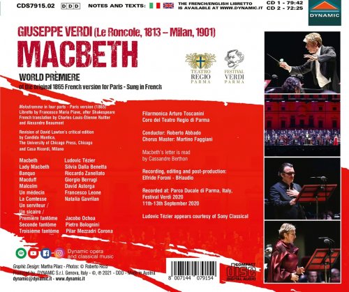 Roberto Abbado, Riccardo Zanellato, Silvia Dalla Benetta, Ludovic Tezier - Verdi: Macbeth (1865 Version) (2021)