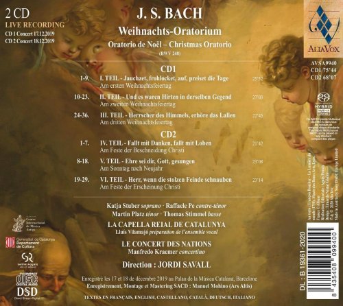 Jordi Savall - J. S. Bach: Weihnachts-Oratorium (2021) [Hi-Res]