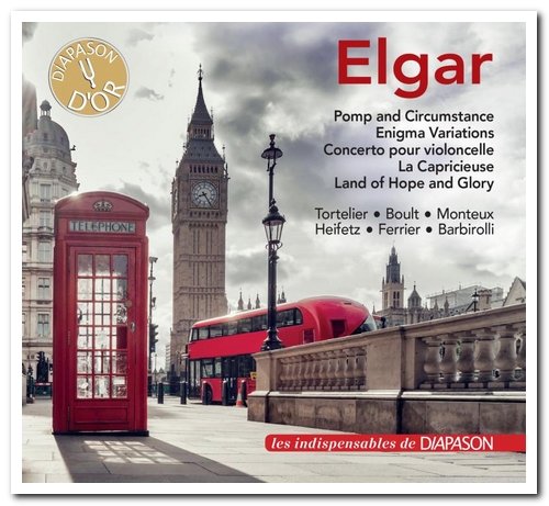 VA - Elgar: Pomp and Circumstance - Variations Enigma - Concerto pour violoncelle - La Capricieuse - Coronation Ode. Ferrier, Heifetz, Tortelier, Boult, Monteux, Barbirolli (2021)