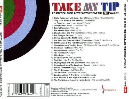 Various Artists - Take My Tip - 25 British Mod Artefacts From The EMI Vaults (2007)