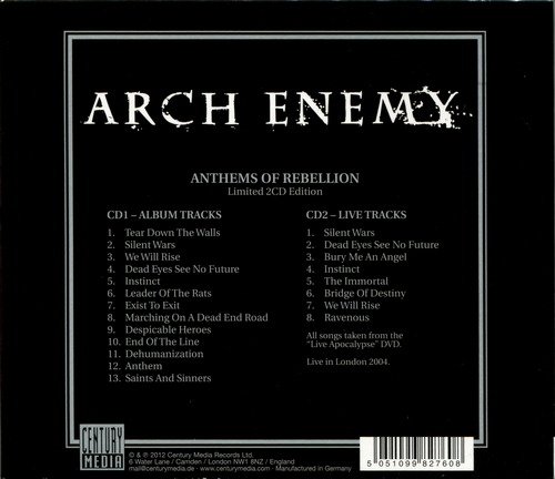 Arch Enemy - Anthems Of Rebellion (2CD Limited Edition) (2013) CD-Rip