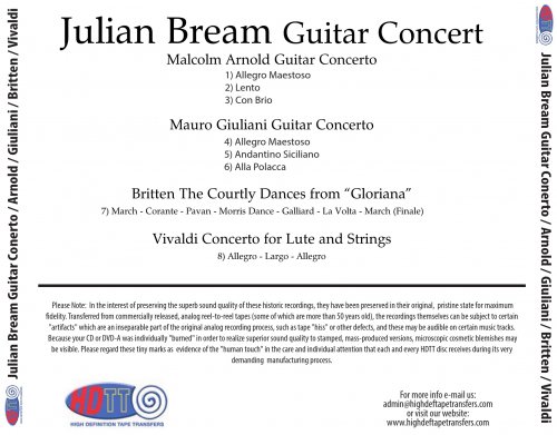 Julian Bream - Guitar Concert (1963) [2016] Hi-Res