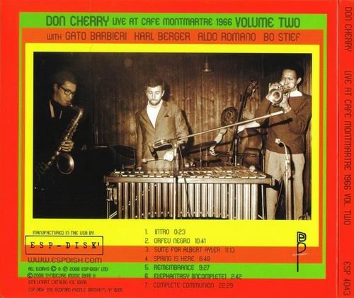 Don Cherry - Live at Cafe Montmartre 1966, Vol. 2 (2008)