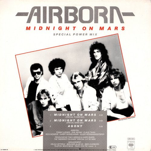 Airborn - Midnight On Mars (Netherlands 12") (1986)