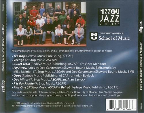 University of Missouri Concert Jazz Band - Vertigo: The Music of Mike Mainieri (2010)