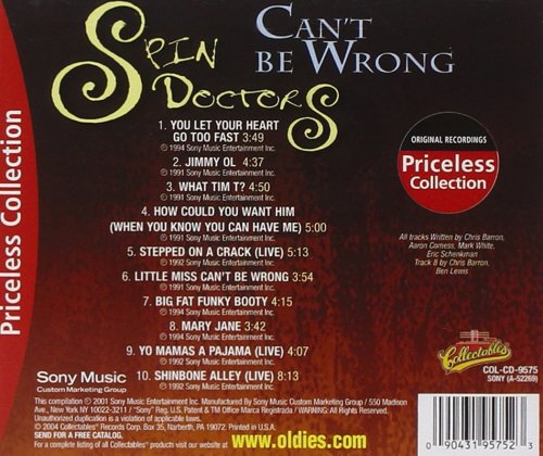 Spin Doctors - Can't Be Wrong (2001)