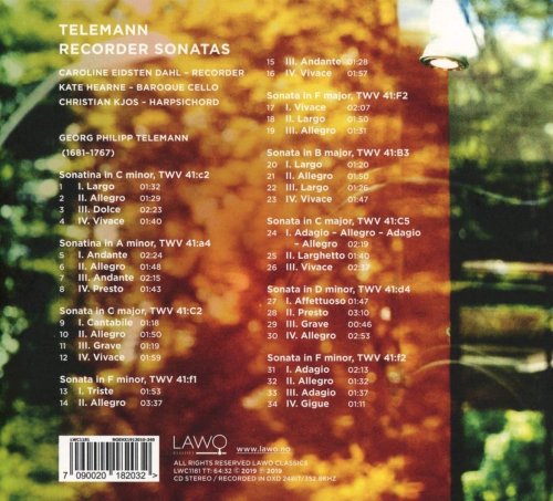 Caroline Eidsten Dahl, Kate Hearne & Christian Kjos - Telemann Recorder Sonatas (2019) [Hi-Res]