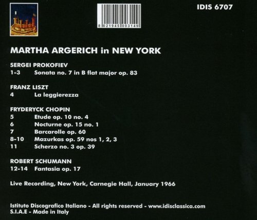 Martha Argerich - Martha Argerich in New York, 1966 (Live) (2015)