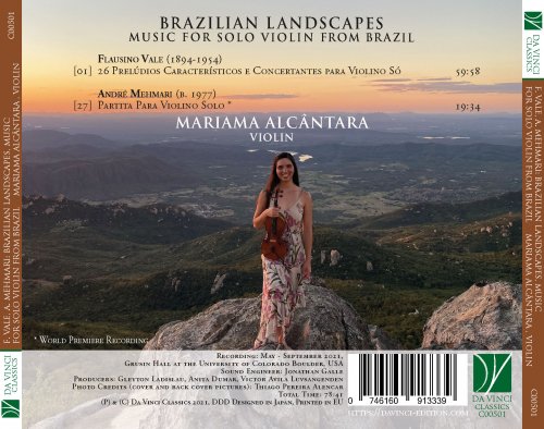 Mariama Alcântara - Flausino Vale, André Mehmari: Brazilian Landscapes (Music For Solo Violin From Brazil) (2021)