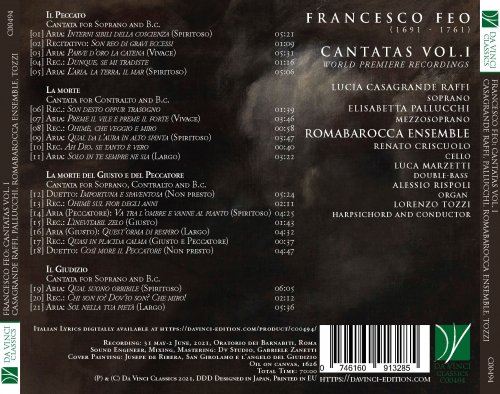 Lorenzo Tozzi, Romabarocca Ensemble - Francesco Feo: Cantatas Vol. 1 - Il peccato, La morte, La morte del giusto e del peccatore, Il giudizio (World Premiere Recordings) (2021)