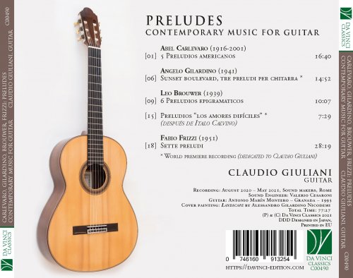 Claudio Giuliani - Carlevaro, Gilardino, Brouwer, Frizzi: Preludes (2021)