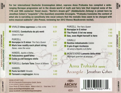 Anna Prohaska, Arcangelo, Jonathan Cohen - Vivaldi, Handel, Purcell, Cavalli, Monteverdi: Enchanted Forest (2013)