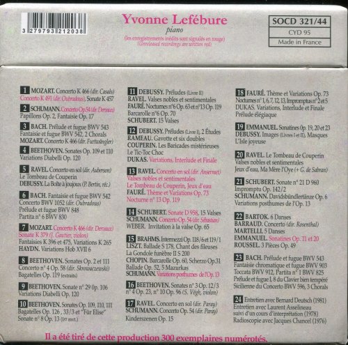 Yvonne Lefebure - Une Legende du Piano (2016) [24CD Box Set]