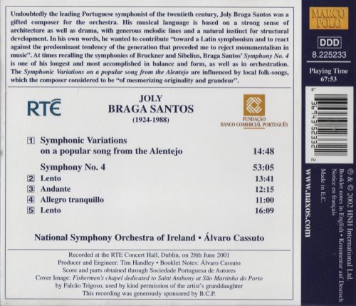 National Symphony Orchestra of Ireland, Álvaro Cassuto - Braga Santos: Symphony No. 4, Symphonic Variations (2002) CD-Rip