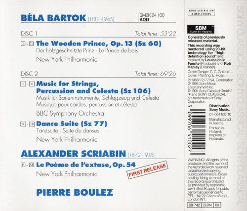 Pierre Boulez - Bartók, Scriabin: Orchestral Works (1994) CD-Rip