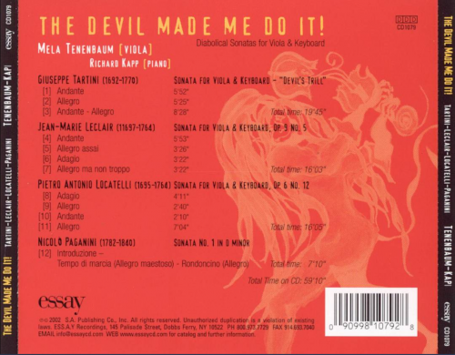 Mela Tenenbaum, Richard Kapp - Devil made me do it! (2002) CD-Rip