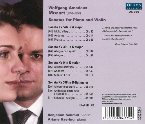 Ariane Haering & Benjamin Schmid - Mozart: Violin Sonatas Nos. 4, 18, 26 and 35 (2008)