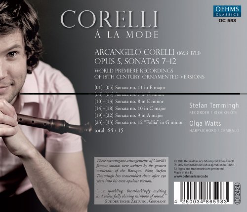 Stefan Temmingh & Olga Watts - Corelli, A.: Sonatas, Op. 5, Nos. 7-12 (2007)