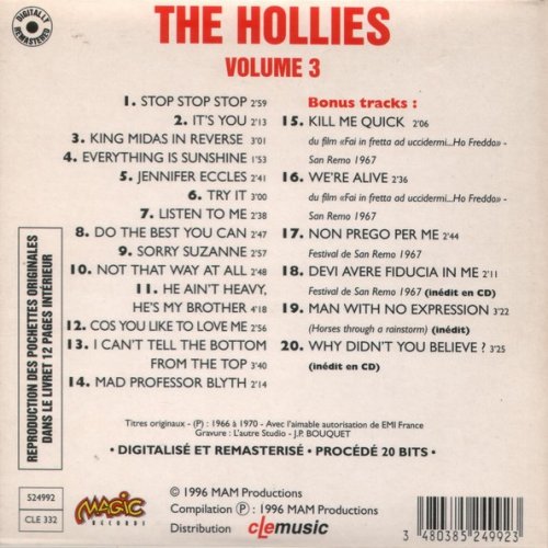 The Hollies - French 60's Sp Collection Vol. 3 (1996)