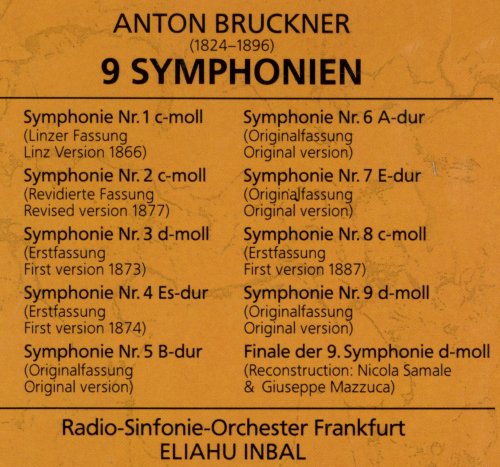 Eliahu Inbal - Bruckner: 9 Symphonien (1989) [10CD Box Set]