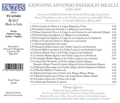 Opera Qvinta & Fabrizio Longo - Pandolfi Mealli: Sonate, cioè balletti (2017) [Hi-Res]